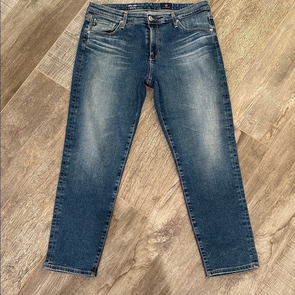 AG Classic Blue Denim Jeans Prima Crop Cigarette Crop size 32R